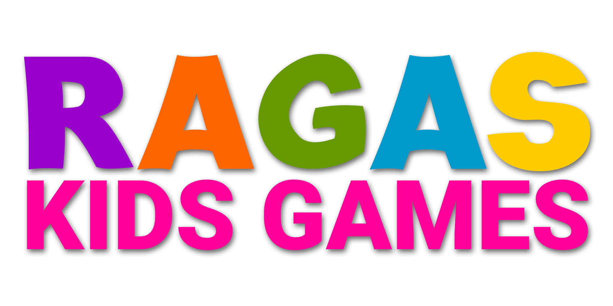 Multi color Beautiful Ragas Kids Games Logo